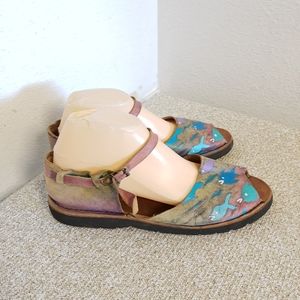 Those Shoes Vtg Handmade Leather Flat Sandals